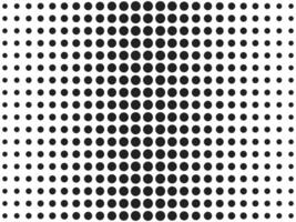 Halftone, circles, dots, transition pattern. illustration. vector