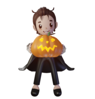 3D rendering illustration, vampire character, suitable for Halloween png