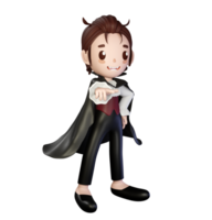 3D rendering illustration, vampire character, suitable for Halloween png