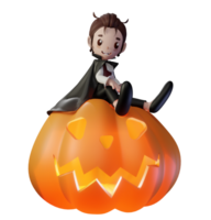 3D rendering illustration, vampire character, suitable for Halloween png