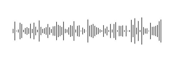 Waveform graphic pattern. Equalizer symbol. Voice message template. Audio chat speech sound wave icon. Element for mobile messenger, podcast online radio interface, music player, app. vector