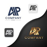 Luxury Initial AP or Aip Monogram vector