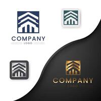 Building logo design with modern concept vector