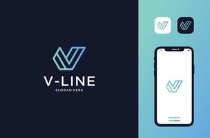 initial v logo design inspirations vector