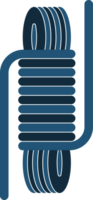 Prusik Rope Flat Illustration Isolated Transparent Background png