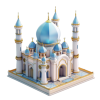 3d isometric of mosque png