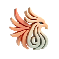 phoenix head mythology and fantasy 3d icon illustration png