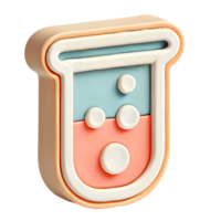 beaker science and laboratory 3d icon png
