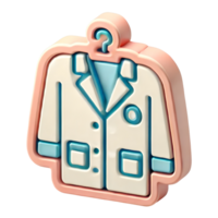 lab coat science and laboratory 3d icon png