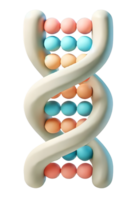 3D icon of a DNA helix used in science and laboratory settings png