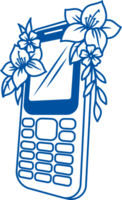 Push-button mobile phone from past, for making calls and communicating with friends png