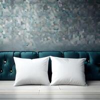Photo pillows mockup isolated on white background 3d render