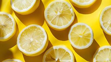 Lemon slices cross section studio shot photograph photo