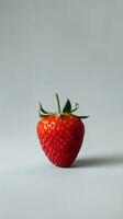 Strawberries photography on minimalist background photo