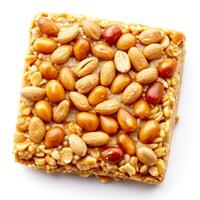 a top view Kozinski, peanut on white background photo