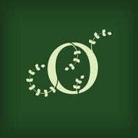 Premium leaf typography, Letter O Initials Logo. Symbol icon design. Unique leaf combination. Flat Design. vector