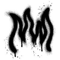 Spray Painted Graffiti Fire flame Sprayed isolated with a white background. vector