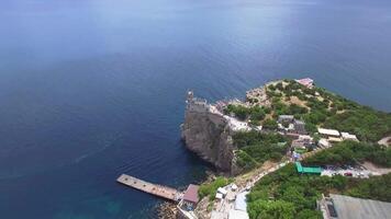 Aerial shot of the Swallow's nest video