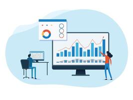 Statistics Digital Marketing vector