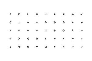 Arrow icons set Arrow collection vector
