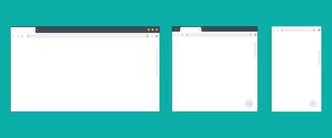 Browser page design template set vector