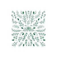 design of various leaf and flower patterns vector