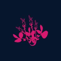 flower pattern design with pink color vector