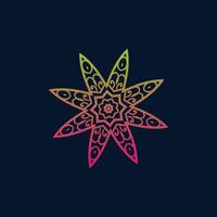 design pattern star shape with gradient color vector