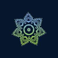 heptagon pattern design with color gradations vector