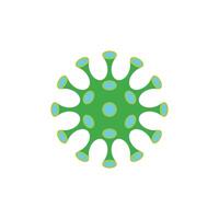 Virus icon logo with green color vector