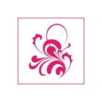 engraving pattern design with pink color vector