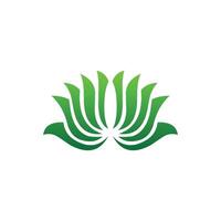 logo design leaves for various green color vector