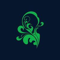 design with a combination of leaf patterns vector