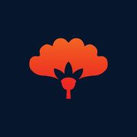 cloud element logo design for various types graphic vector