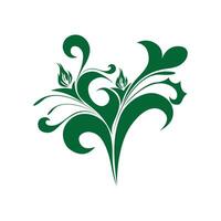 design with a combination of leaf patterns in green color vector