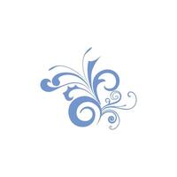 design with a combination of leaf patterns in blue color vector
