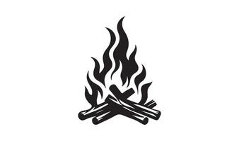 Fire silhouette illustration. vector
