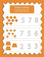 Shape addition Math Activity vector