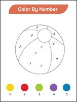 Kids Color By Number vector