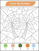 Kids Color By Number vector