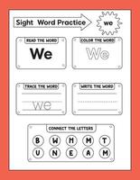 Sight Word Activity vector