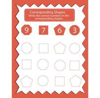 Kids Shape Tracing Activity vector