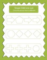 Shape Math Activity vector