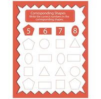 Kids Shape Tracing Activity vector