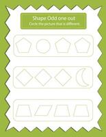 Shape Math Activity vector