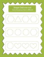Shape Math Activity vector