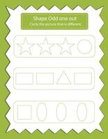 Shape Math Activity vector