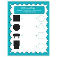 Shadow Match Activity Game vector