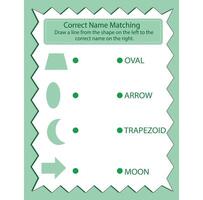 Kids Shape Tracing Activity vector