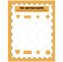 Kids Shape Tracing Activity vector